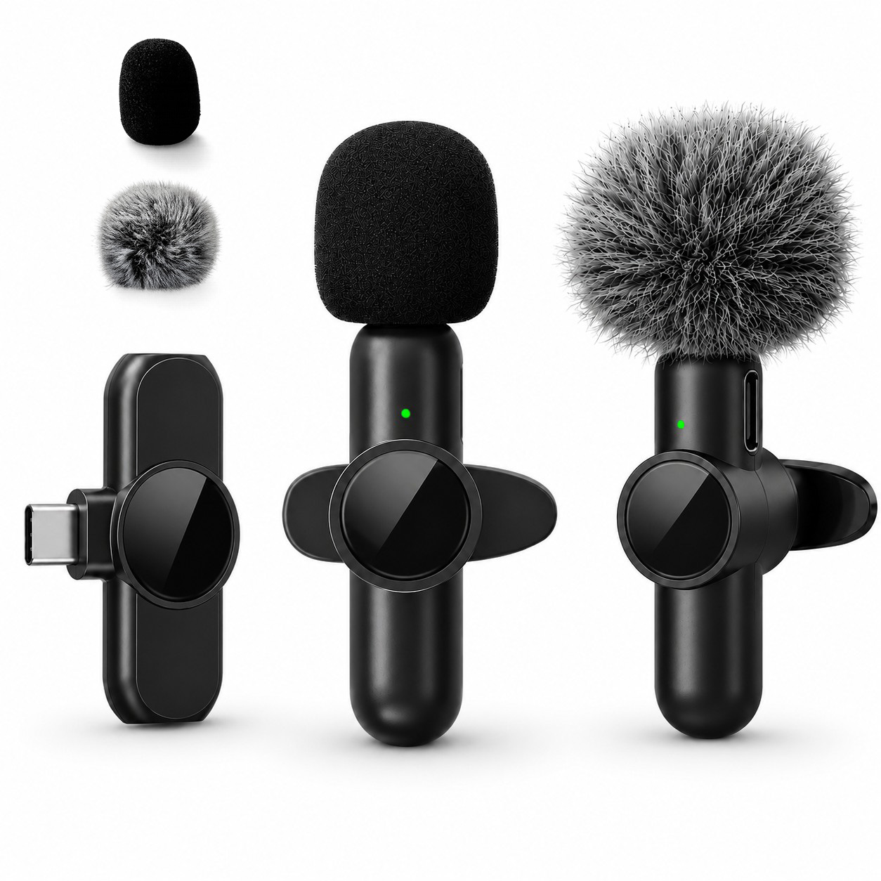 Condenser Microphone Kit - Bezprzewodowy mikrofon krawatowy, redukcja szumów, idealny