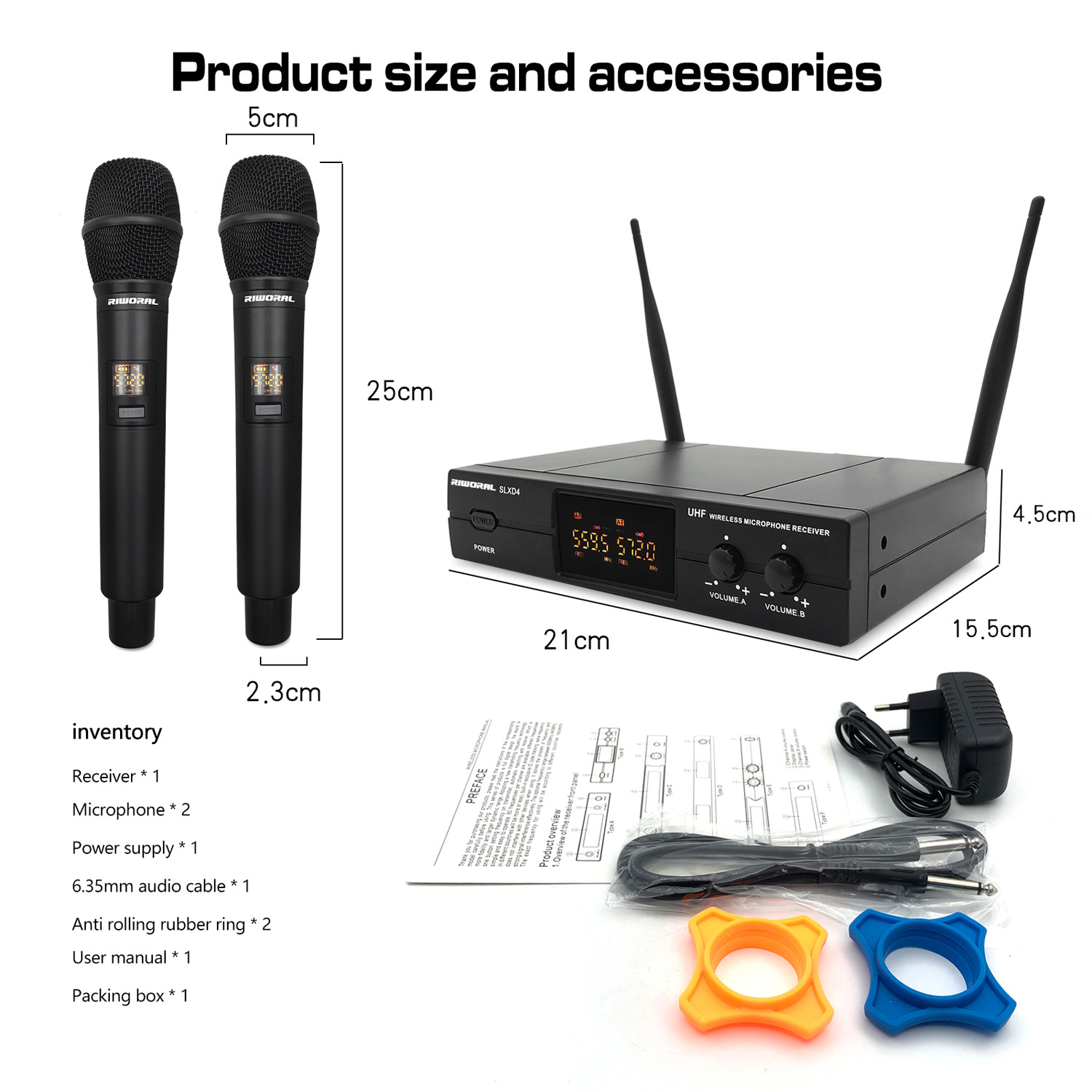 Condenser Microphone Kit - 2026 SLXD4 Najlepszy 2-kanałowy mikrofon bezprzewodowy